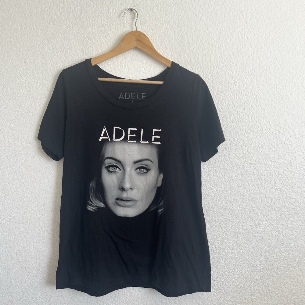 Adele Woman’s L 25 Album Live 2016 Concert Black Graphic T Shirt Licensed